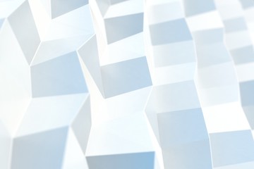 White and blue abstract geometric background