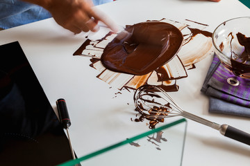 Tempering Chocolate - obrazy, fototapety, plakaty