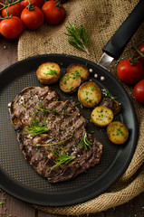Beef rib eye steak