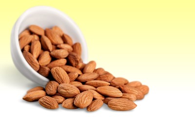 Almond, bowl, raw.