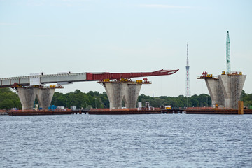 Construction bridge on Western High Speed Diameter