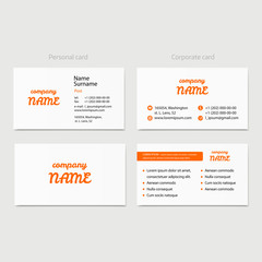 Business card vector template for company corporate style