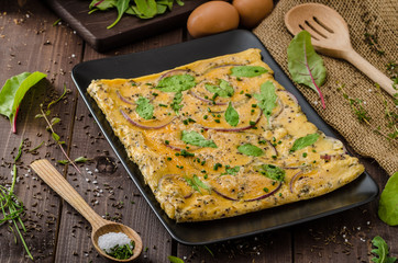Oven baked omelet