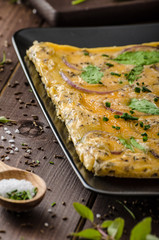 Oven baked omelet