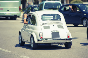 White small car