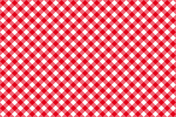 diagonal red tablecloth seamless pattern