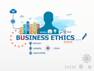 Business Ethics concept and business man.