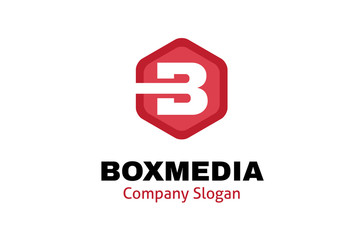Box Media Logo template