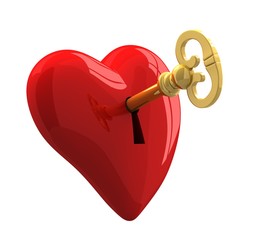 key and heart