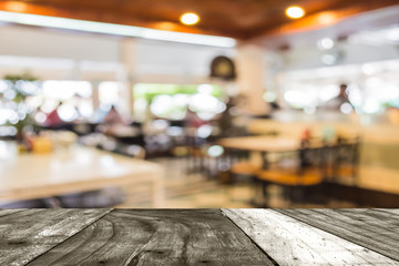 Coffee shop blur background with bokeh image