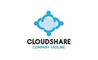 Cloud Share Logo template