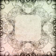 Old paper with floral pattern