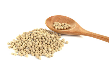 White pepper. Isolated on a white background