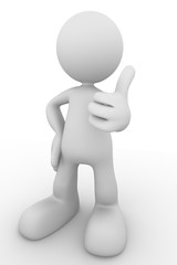 character thumb ok sign