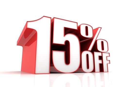 fifteen percent off sale