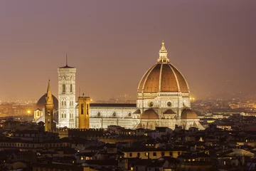 Deurstickers View on Florence Cathedral in Italy © prosiaczeq