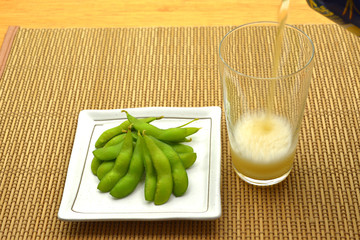 えだまめ　/　美味しいビールのおつまみ