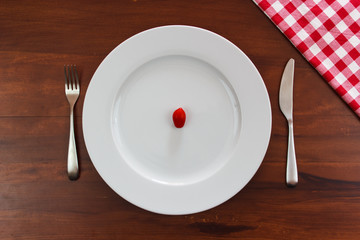 tomato on a plate