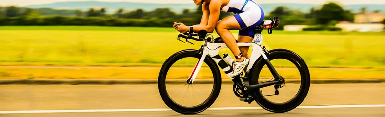 Papier Peint photo autocollant Vélo Triathlon de course cycliste