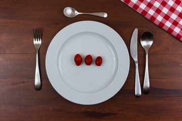 tomato on a plate