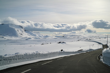 Endless winter road