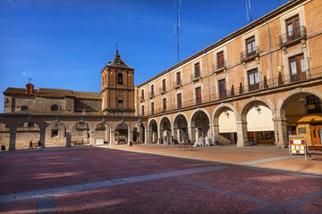 Fototapeta na wymiar Plaza Mayor Avila Arches Cityscape Castile Spain