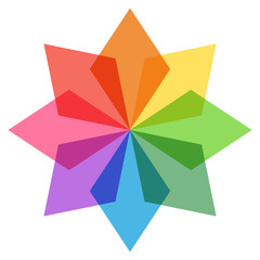 Pastel Rainbow Flower