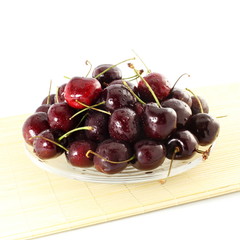 cherry  in pure white background