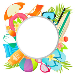 Summer vacation. Background with place for text