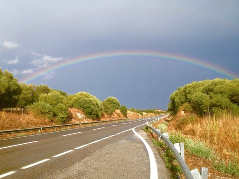 Arcobaleno a Berchidda, Sardegna