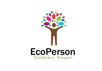  Eco Person logo template 