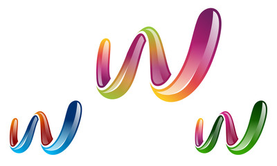 W, letter w, alphabet, sign, text, font, logo, vector