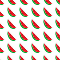 Seamless pattern with watermelon