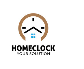 Home Clock logo template