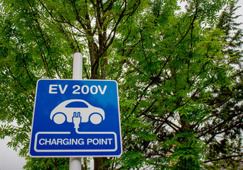EV（電気自動車）の充電看板