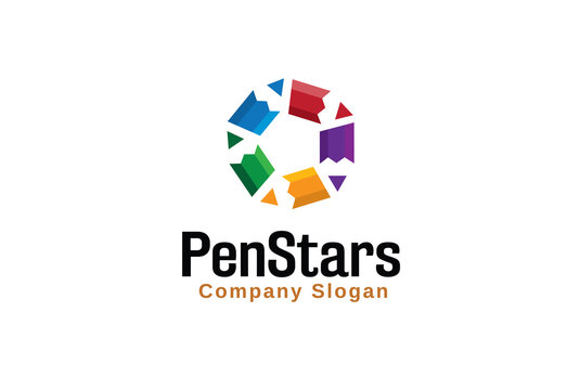  Pen Stars Logo template