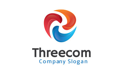 Threecom Logo template