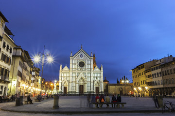 Naklejka na ściany i meble Basilica of the Holy Cross in Florence in Italy