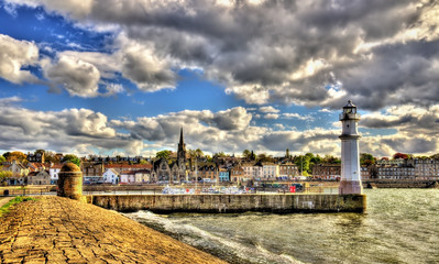 View of Newhaven Harbour in Edinburgh - Scotland