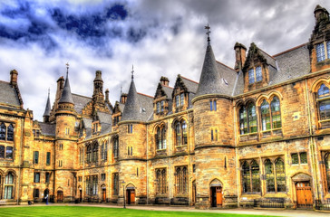 Fototapeta na wymiar Inner court of Glasgow University - Scotland