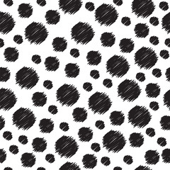Seamless pattern with hand drawn circles. Seamless pattern can b