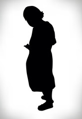 Black silhouette of a woman vector illustration 