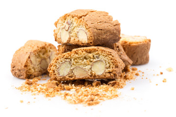 Italian cantuccini cookie with almond