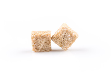 brown sugar cubes isolated