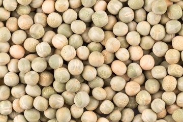 Whole dried green peas full frame