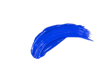 blue stroke of the paint brush
