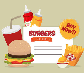 Hamburger digital design.