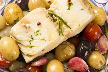 A typical Portuguese dish with codfish called Bacalhau do Porto