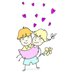 Young couple spends time together