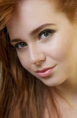  attractive young redhead model with clean fresh skin